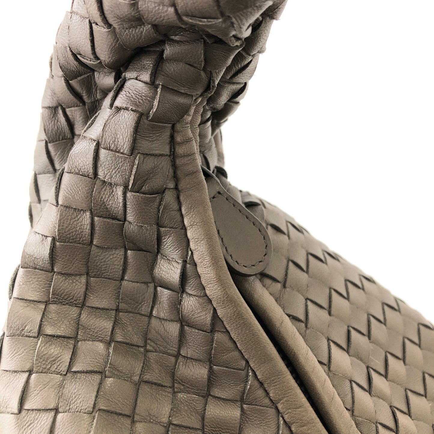 Bottega Veneta Intrecciato Leather Shoulder bag Hobobag Beige Vintage ritud4