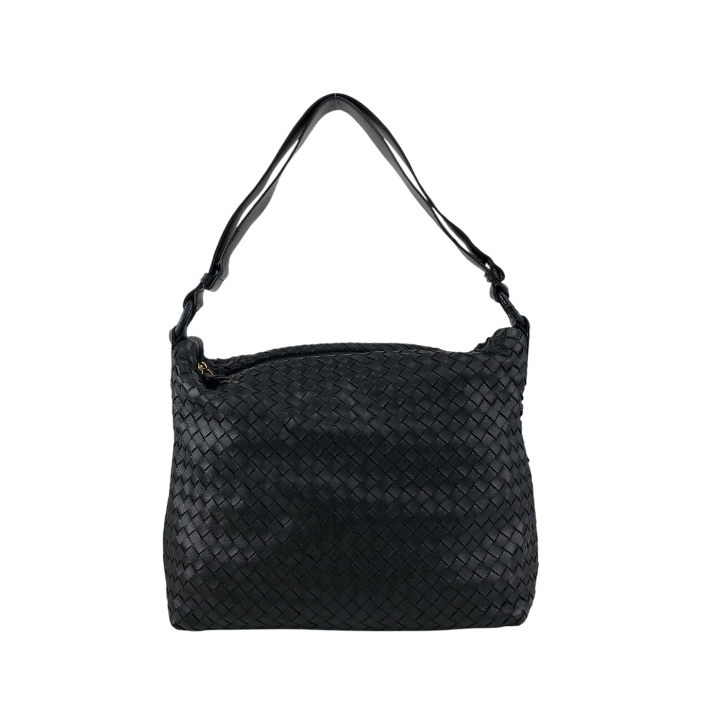 Bottega Veneta Intrecciato Shoulder bag Black Vintage w3k2a2