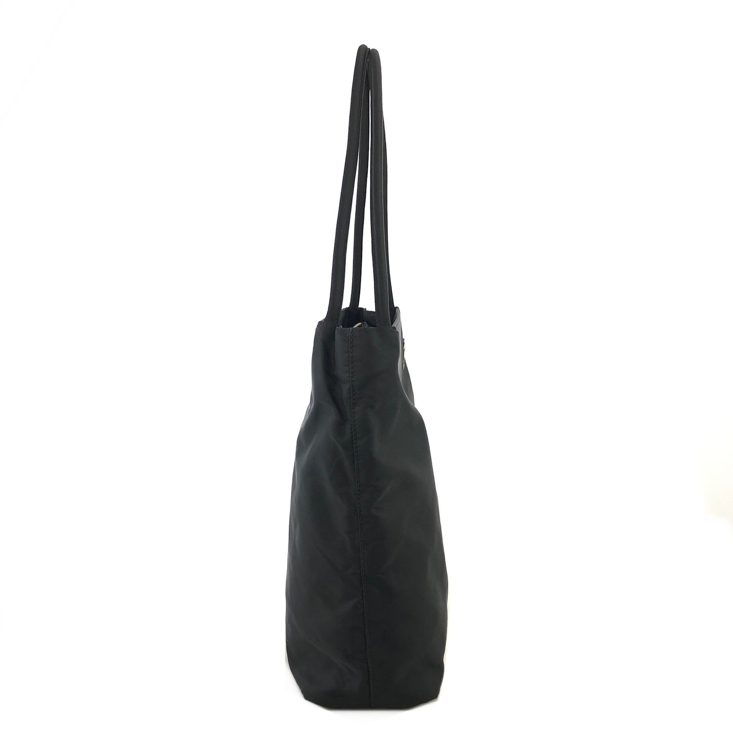 PRADA Triangle Logo Nylon Shoulder bag Totebag Black Vintage jg45ez