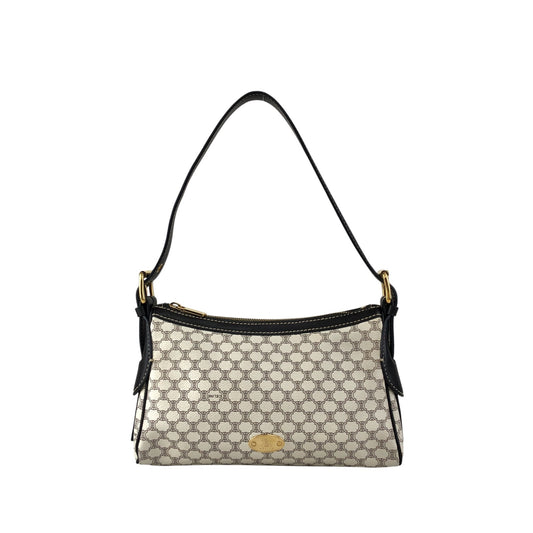 CELINE Macadam Triomphe Shoulder bag White Vintage frfffi