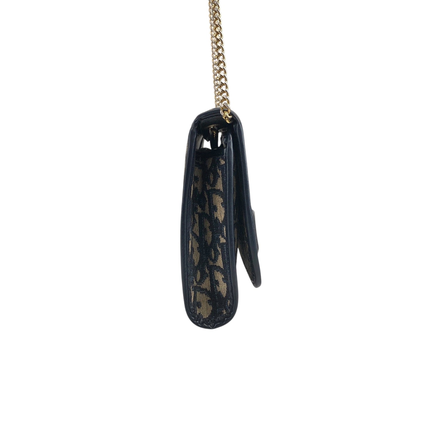 Christian Dior Trotter Chain Shoulder bag Navy Vintage r754bh