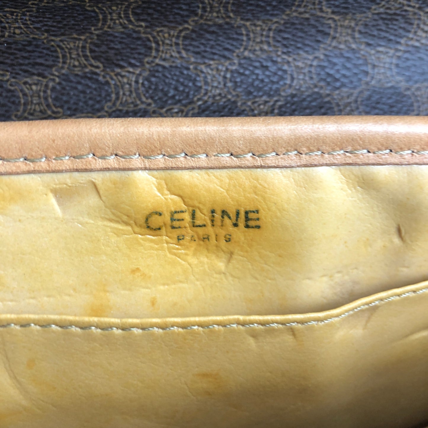 CELINE Macadam Triomphe 肩背包 棕色 復古 48xpj8