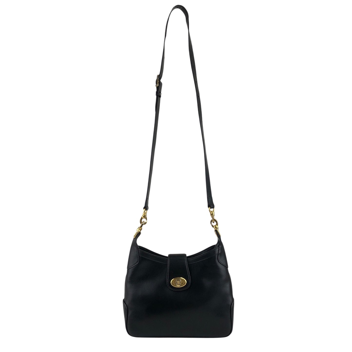 CELINE Blason Turn Lock Shoulder bag Black Vintage rpzpkc