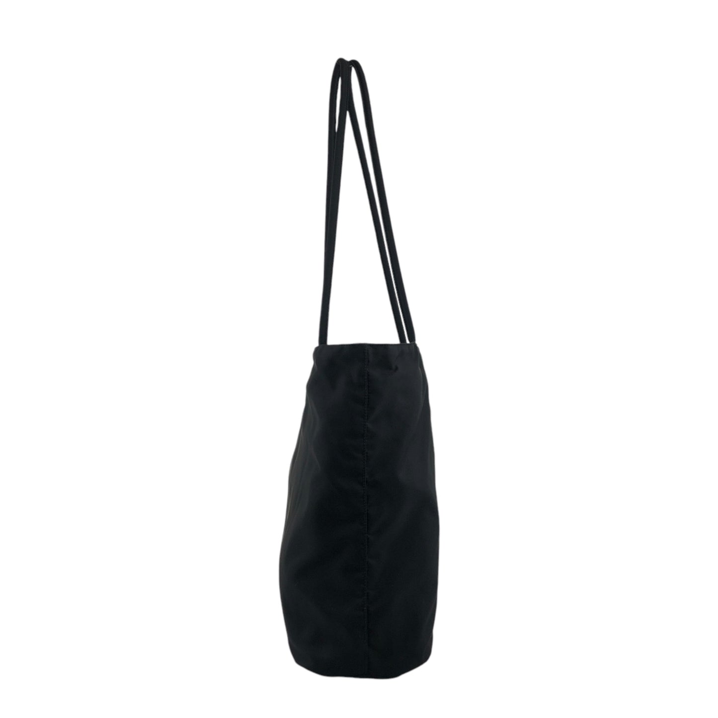 PRADA Triangle Logo Totebag Black Vintage efichx
