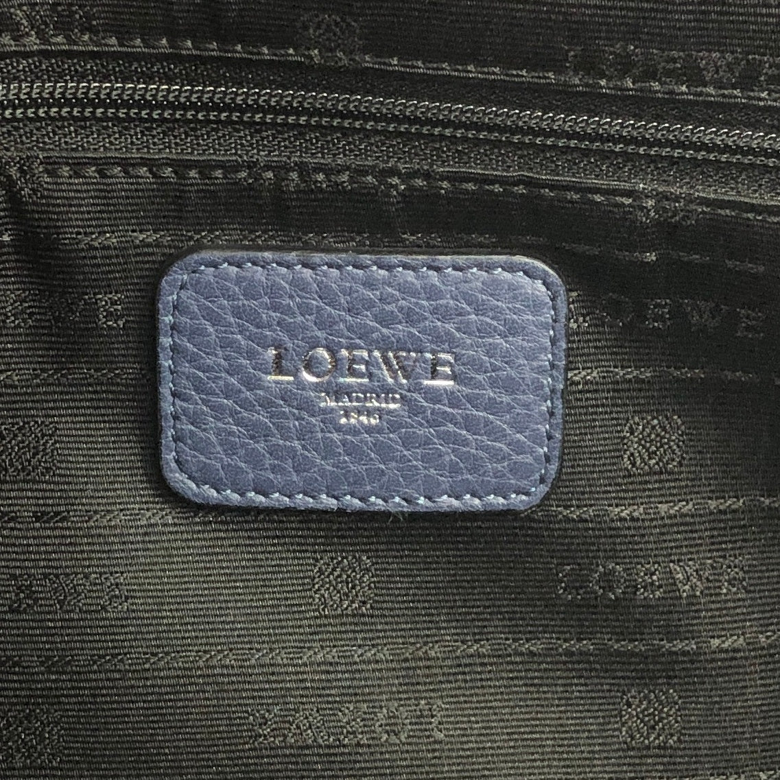 LOEWE Anagram Two-way Handbag Shoulder bag Blue Vintage bni3pa
