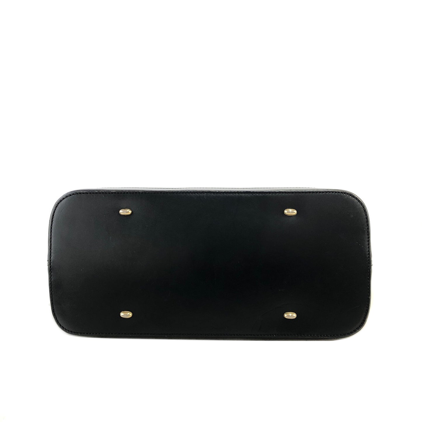 CELINE Macadam Bugatti Leather Two-way Handbag Shoulder bag Black Vintage 2wzg33