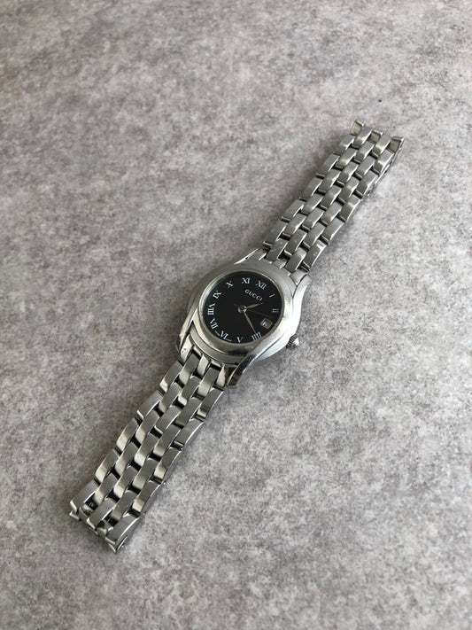 GUCCI Quartz Watch Silver 5500L Vintage w75vg2