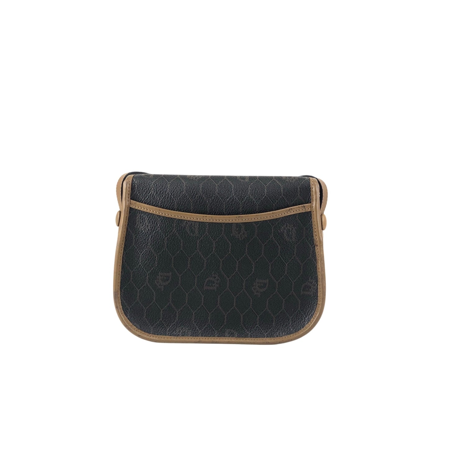 Christian Dior Honeycomb Pattern Small Shoulder bag Black Vintage 6h24uc