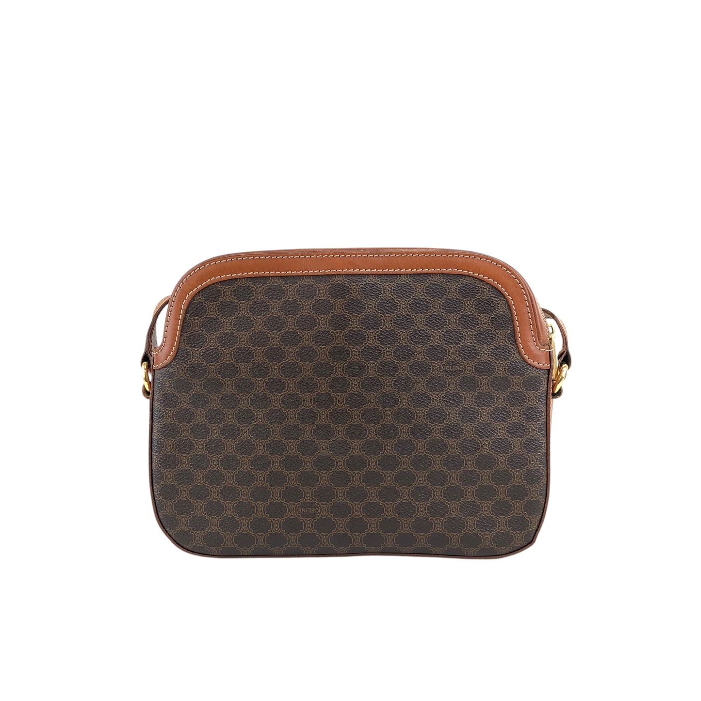 CELINE Macadam Blason Shoulder bag Brown Vintage w3e78d