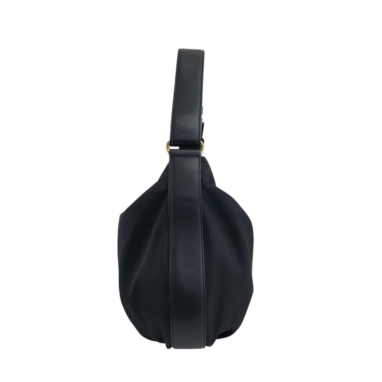 Salvatore Ferragamo Vala Ribbon Shoulder bag Hobobag Black Vintage j5vaua