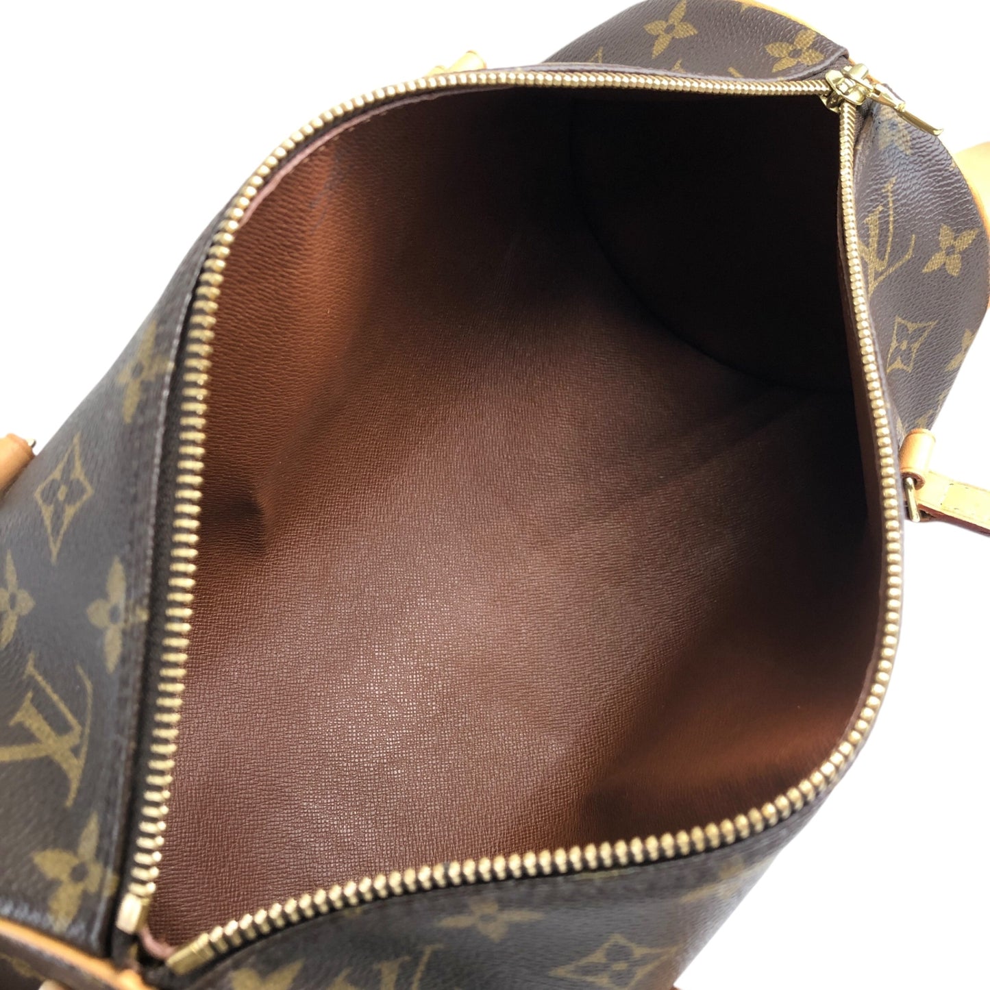 LOUIS VUITTON Monogram Handbag Brown Vintage jzv6c8