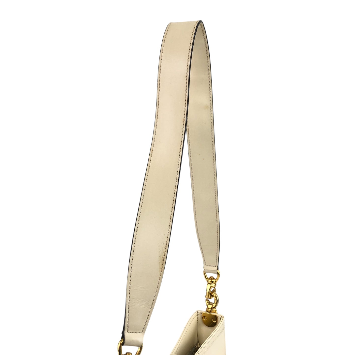 CELINE Gancini Shoulder bag Beige Vintage xc33k4