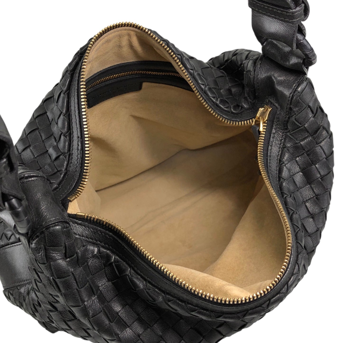 Bottega Veneta Intrecciato Shoulder bag Black Vintage w3k2a2