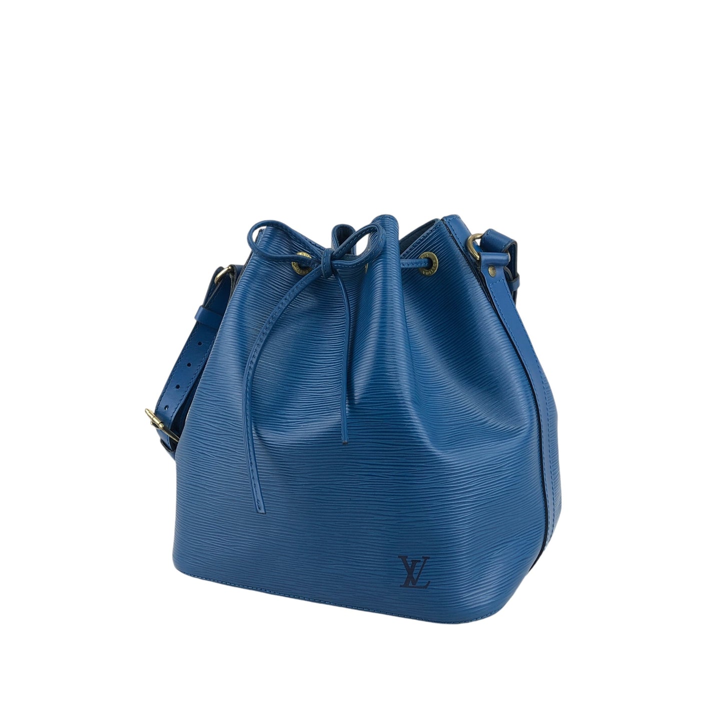 LOUIS VUITTON Epi 抽繩單肩包 藍色 復古 ri8yzu