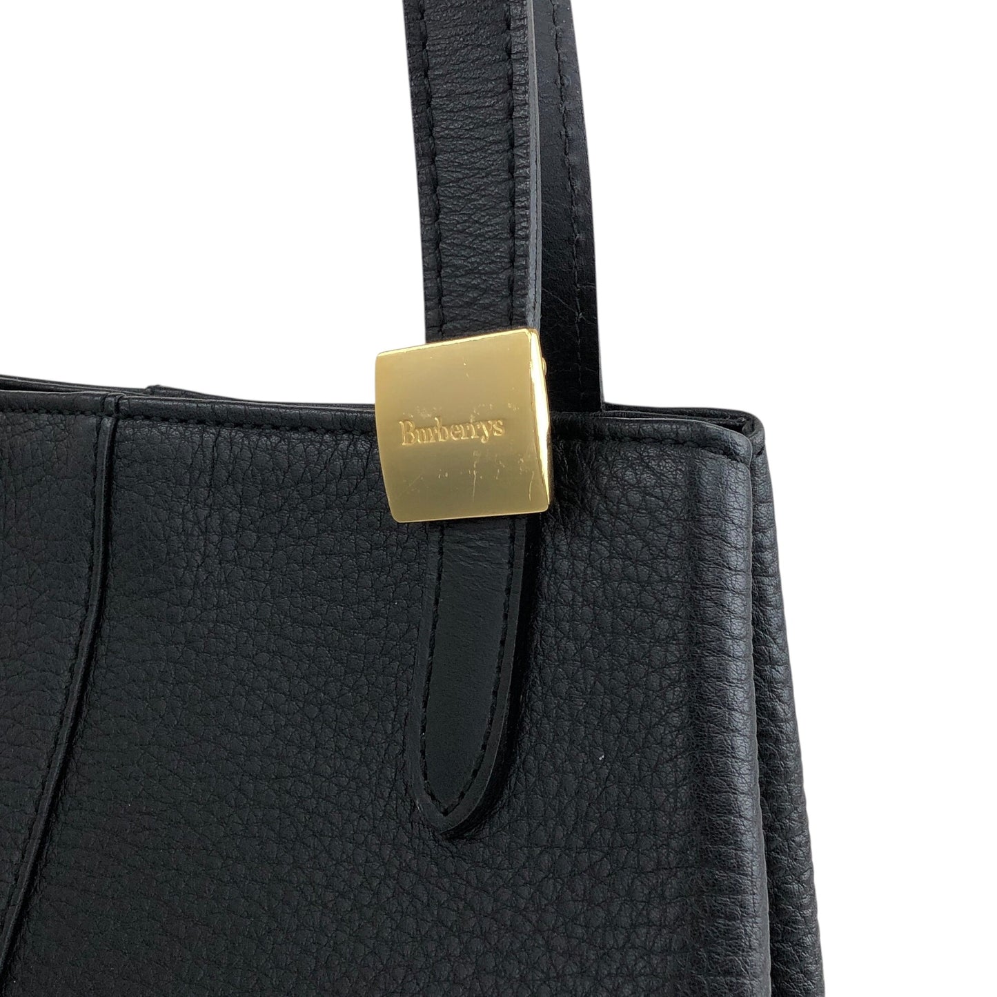 BURBERRY Logo Shoulder bag Black Vintage vrug8v