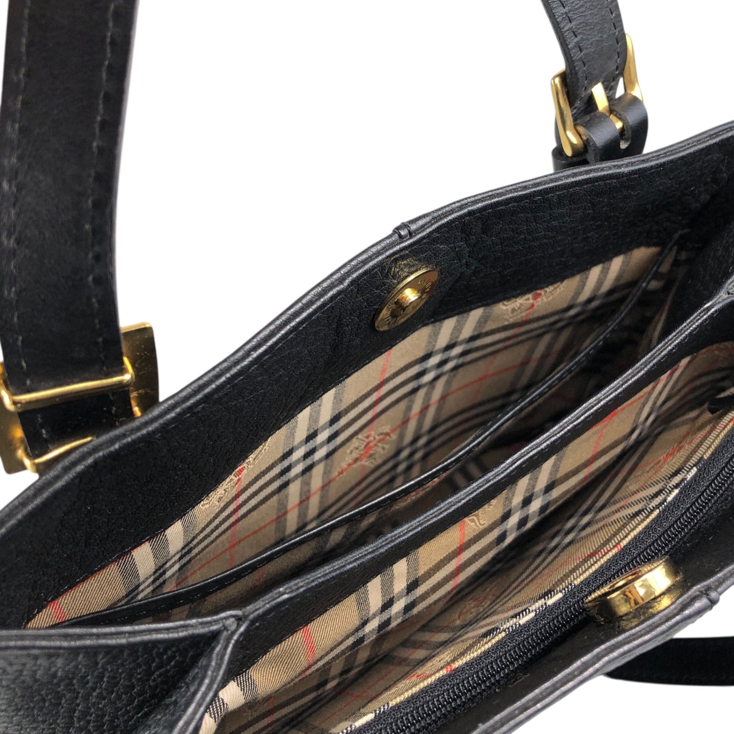 BURBERRY Logo Shoulder bag Black Vintage vrug8v