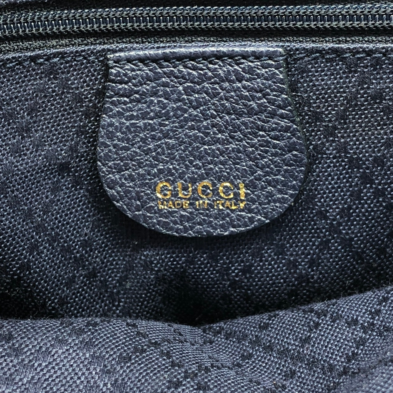 GUCCI Bamboo Two-way Handbag Shoulder bag Navy Vintage vtxfej