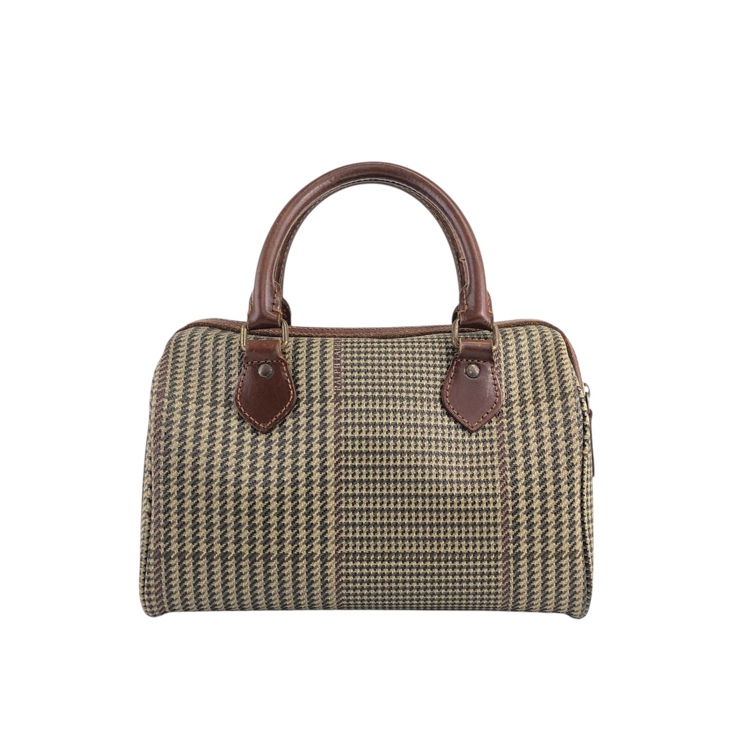 RALPH LAUREN Logo Boston bag Brown Vintage djz8wh