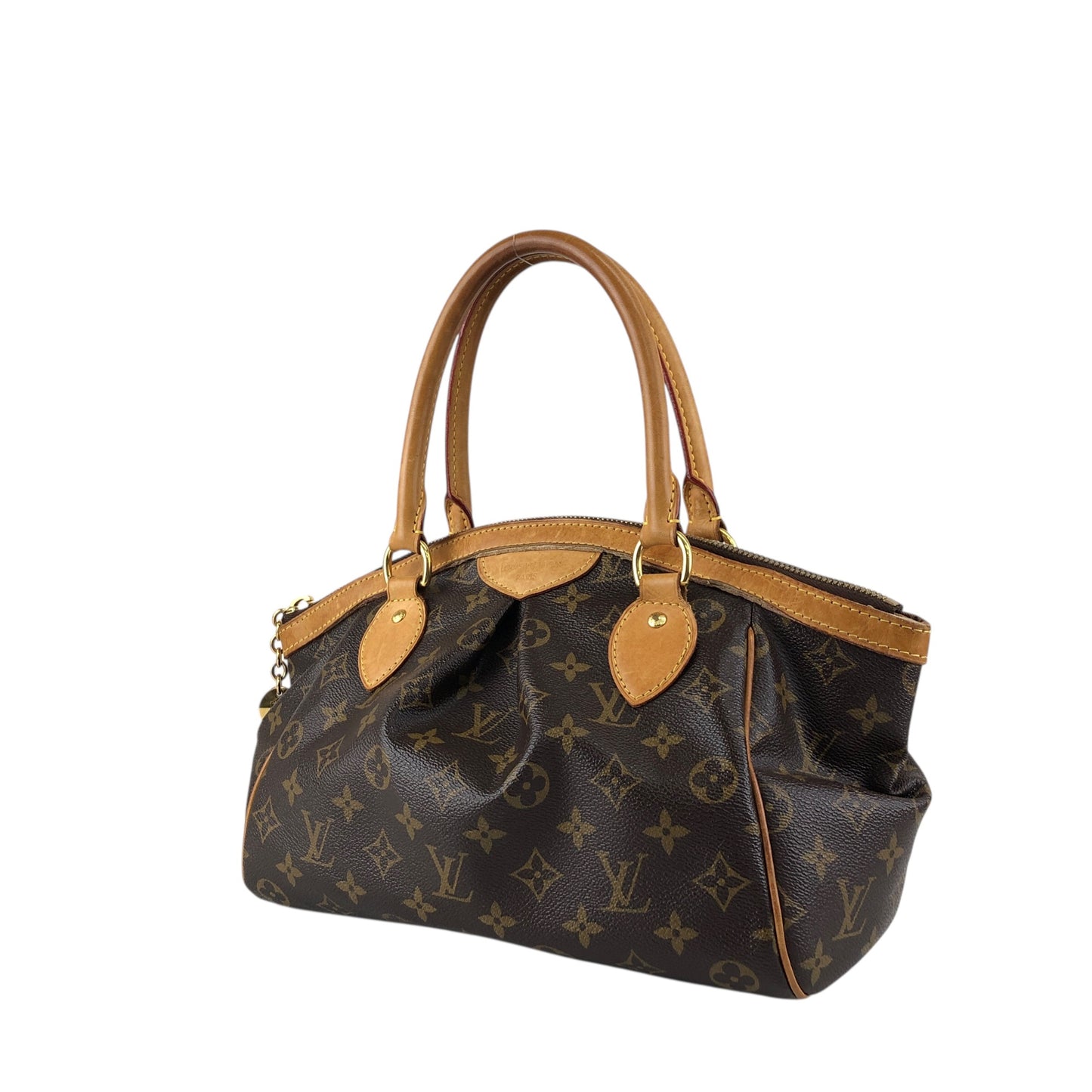 LOUIS VUITTON Monogram Handbag Brown Vintage v3t8ju