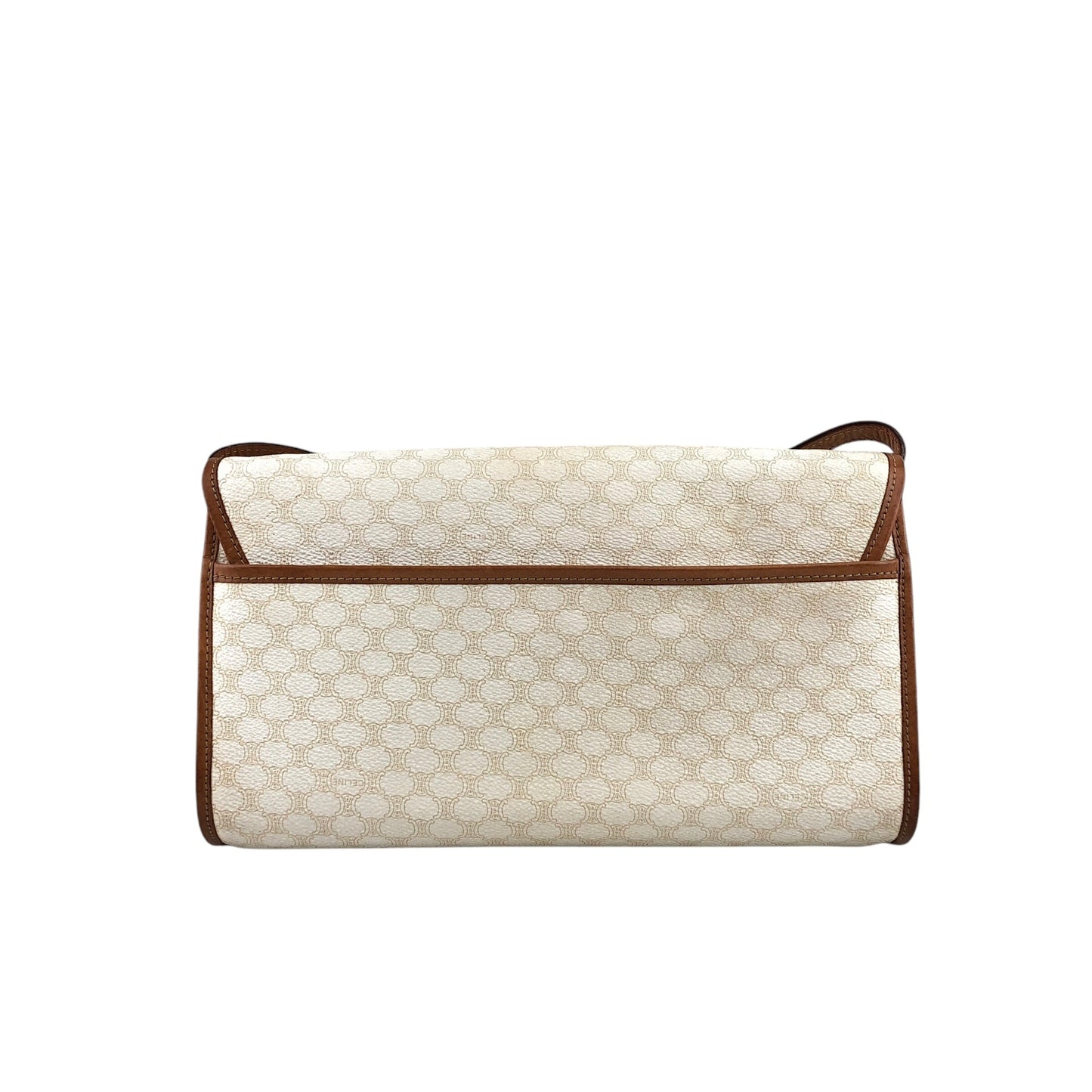 CELINE Macadam Blason Shoulder bag White Vintage j56zbi