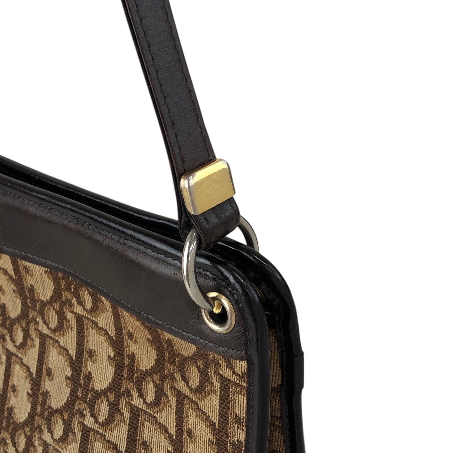 Christian Dior Trotter Logo Shoulder bag Brown Vintage xie5fc