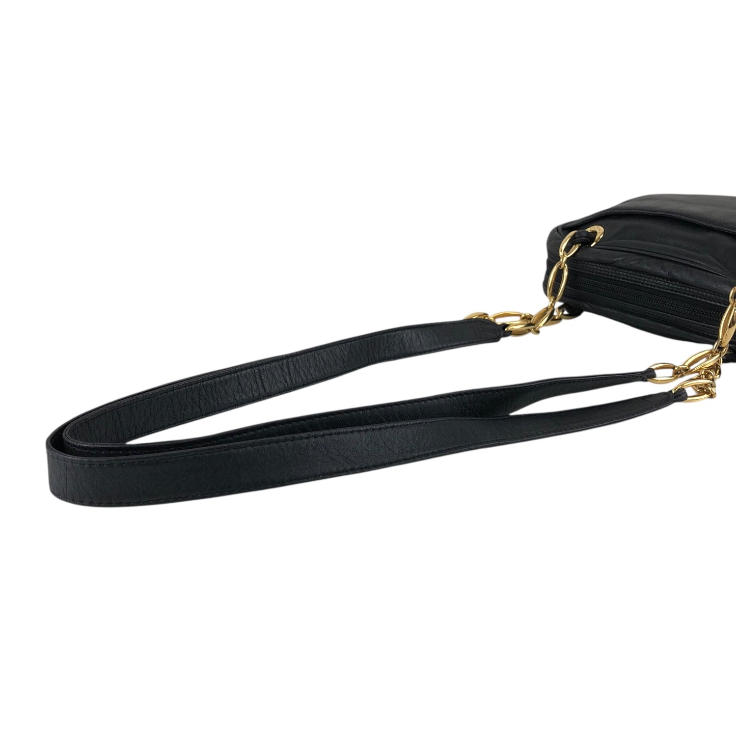LOEWE Anagram Chain Handbag Shoulder bag Black Vintage nkgx4b