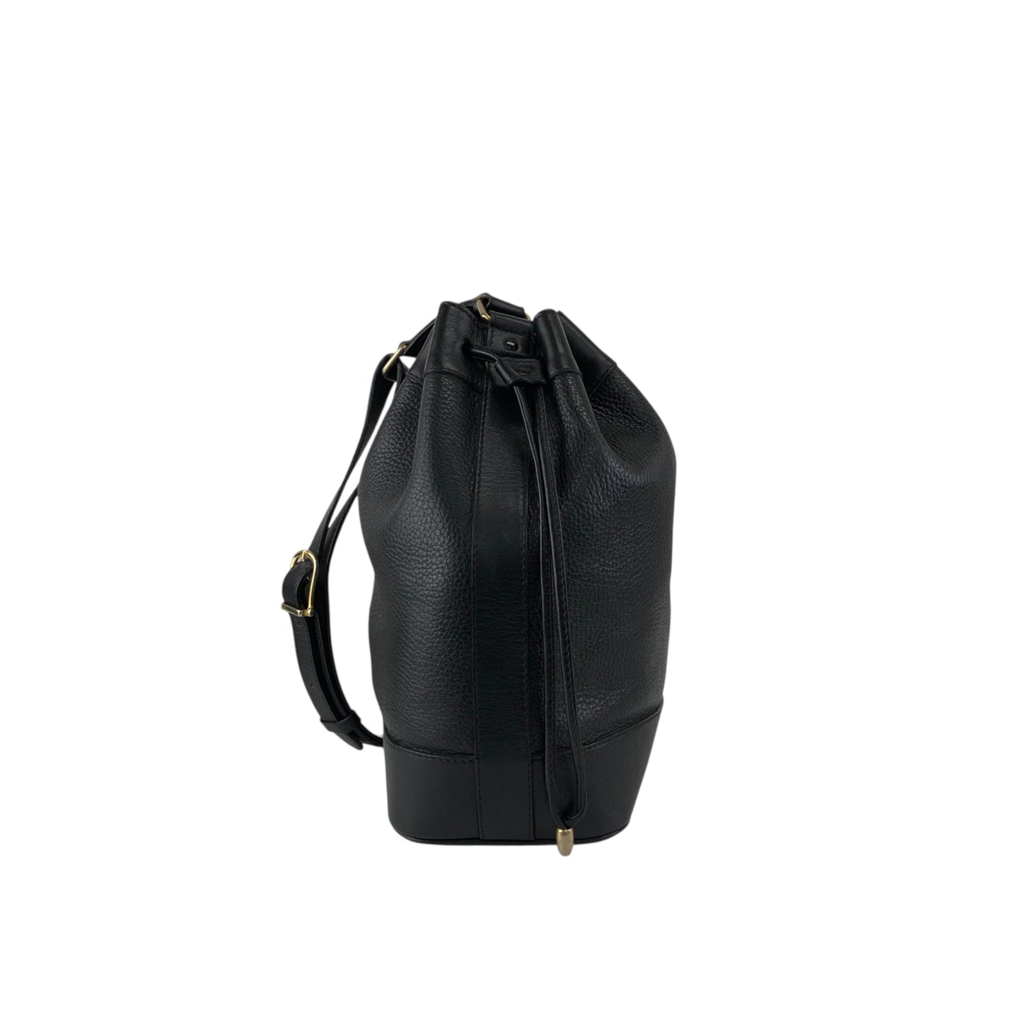CELINE Blason Drawstring Shoulder bag Black Vintage rzrkng
