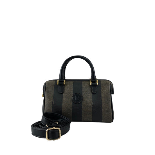 FENDI Pecan Logo Two-way Small Boston bag Shoulder bag Black Vintage 6ymrwc