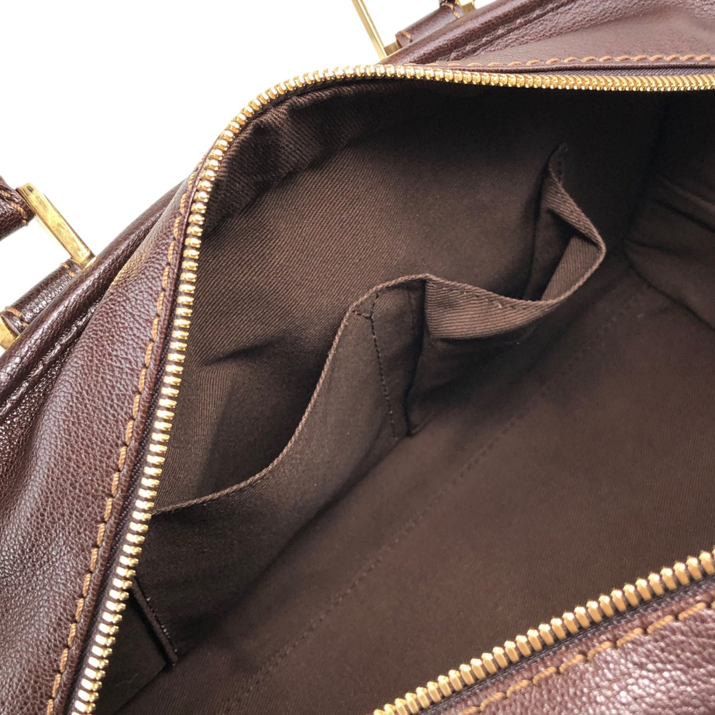 LOEWE Amazona28 Anagram Small Boston bag Handbag Brown Vintage vf56va