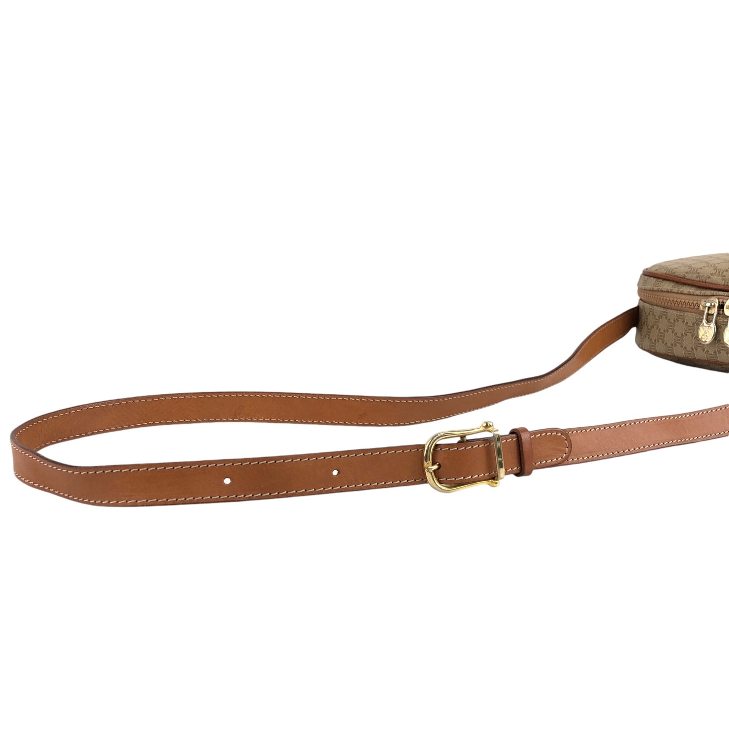 CELINE Macadam Shoulder bag Beige Vintage w86afa