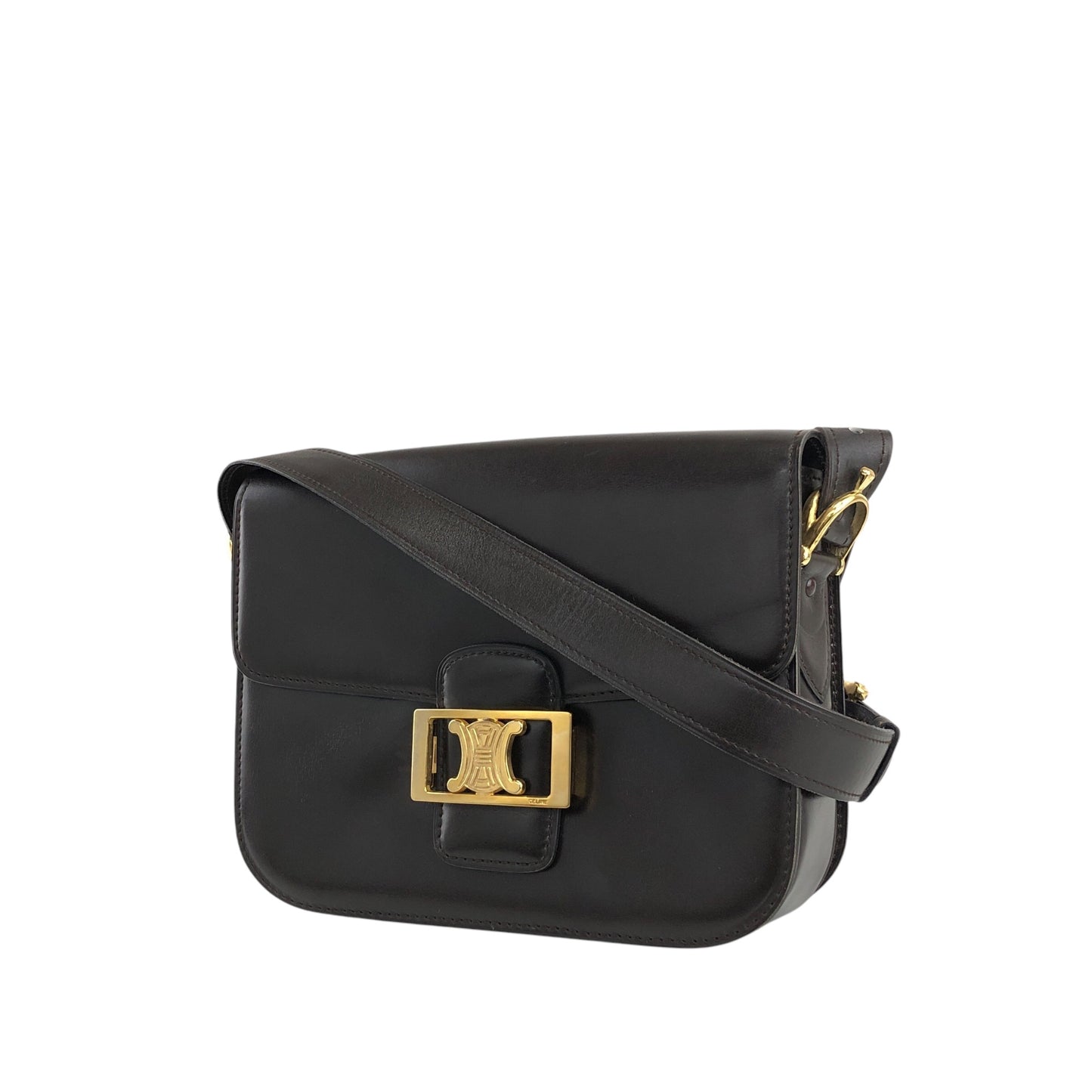 CELINE Triomphe Shoulder bag Brown Vintage xeaff4