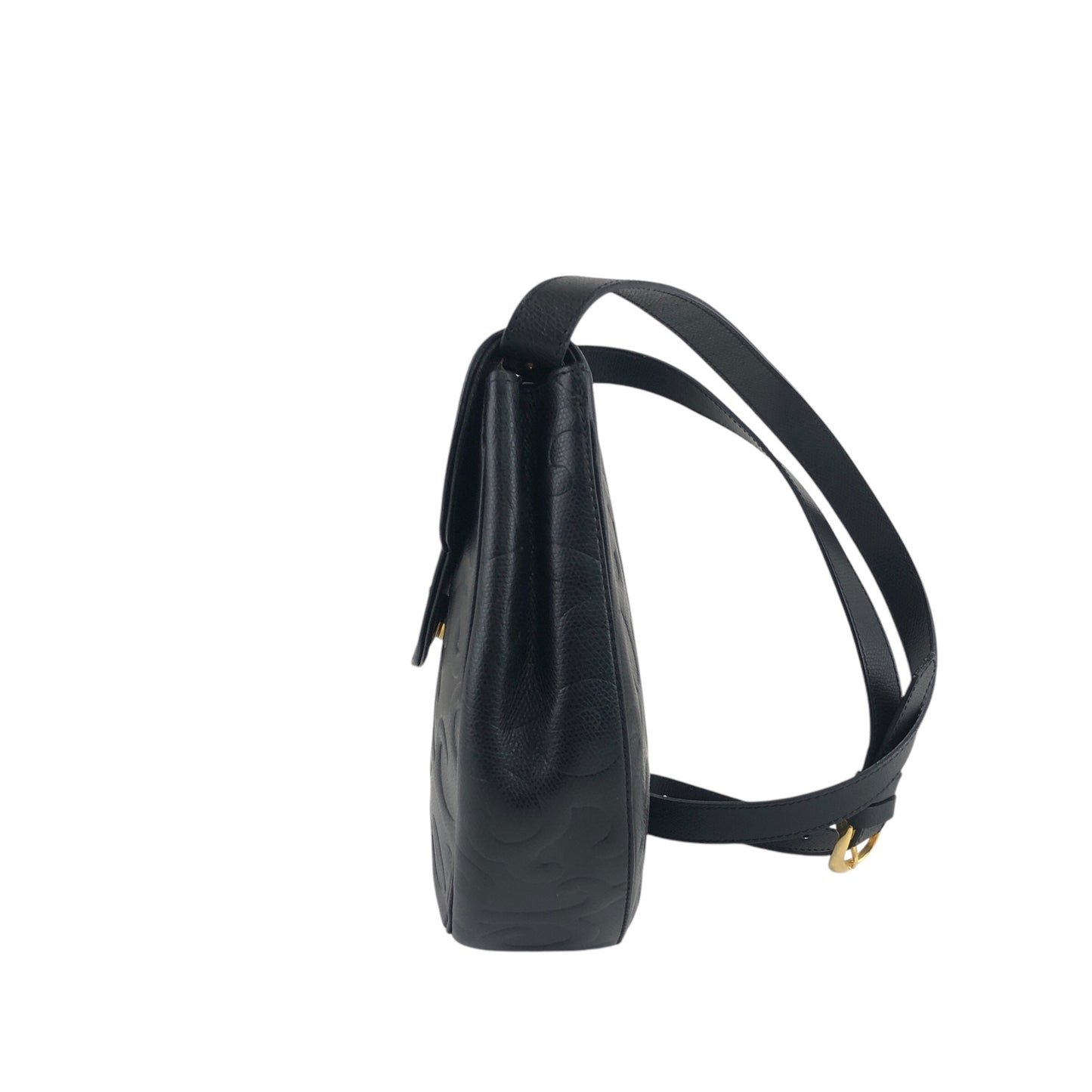 Yves Saint Laurent YSL Logo 單肩包 黑色 復古 cmeran