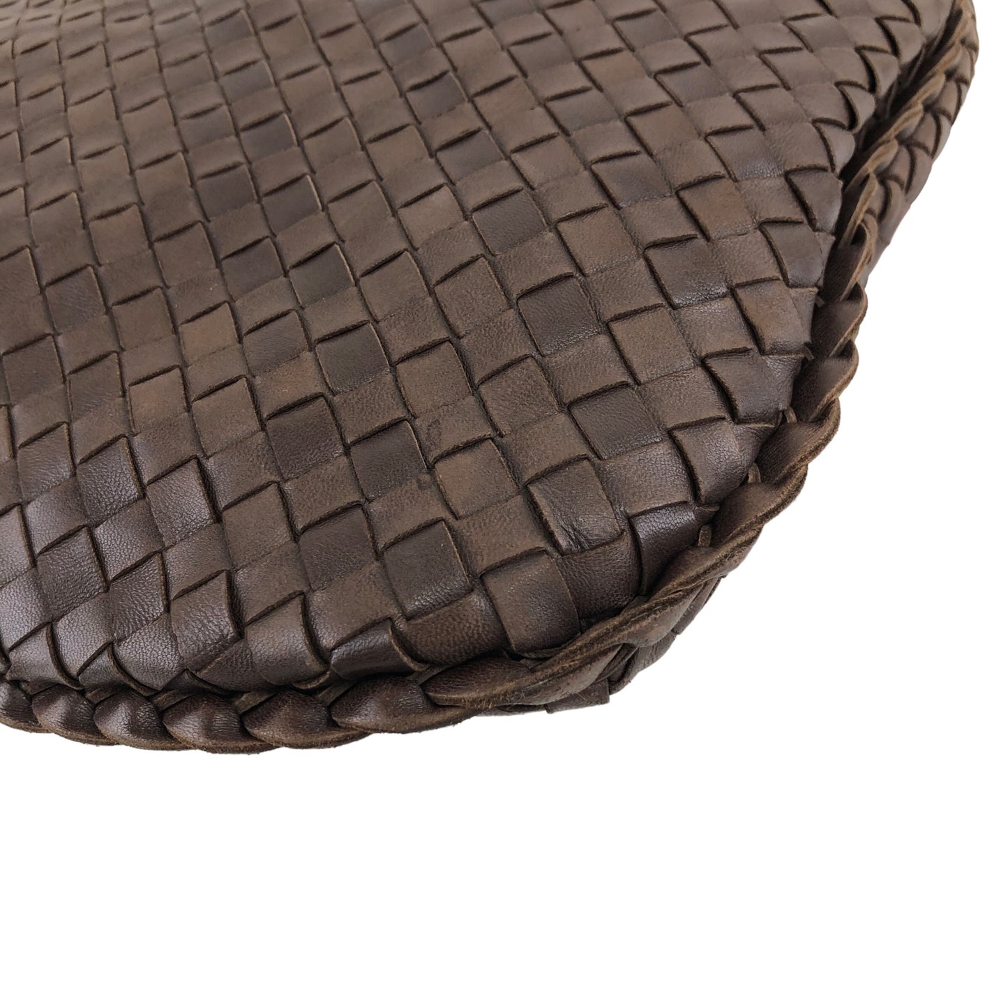 Bottega Veneta Intrecciato Hobobag Handbag Brown Vintage tm87cp