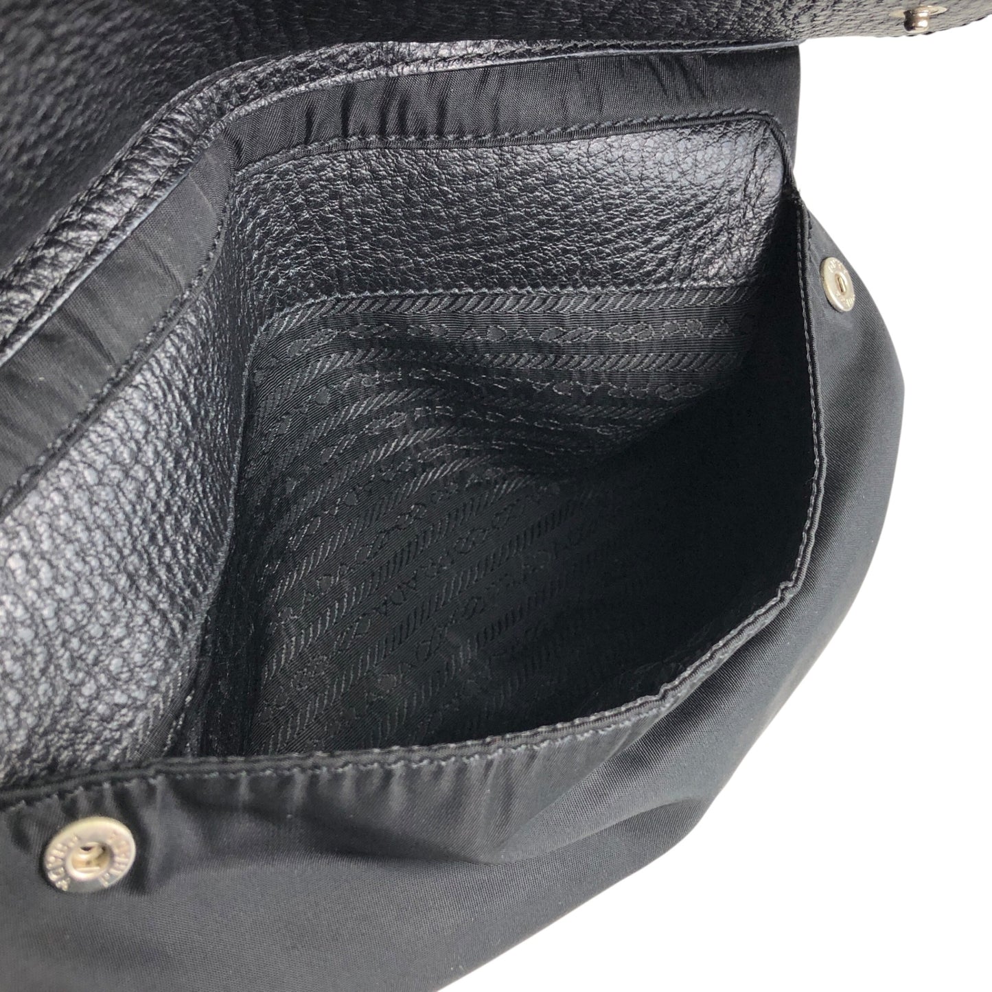 PRADA Triangle Logo Shoulder bag Black Vintage p74gfa