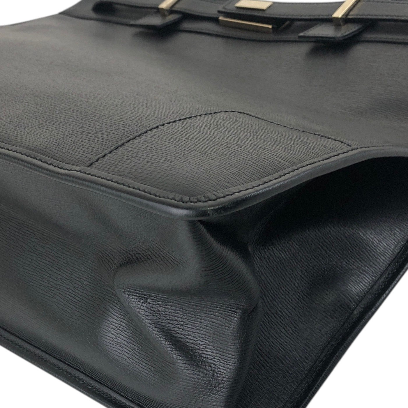 GUCCI Logo Handbag Black Vintage wmdsba