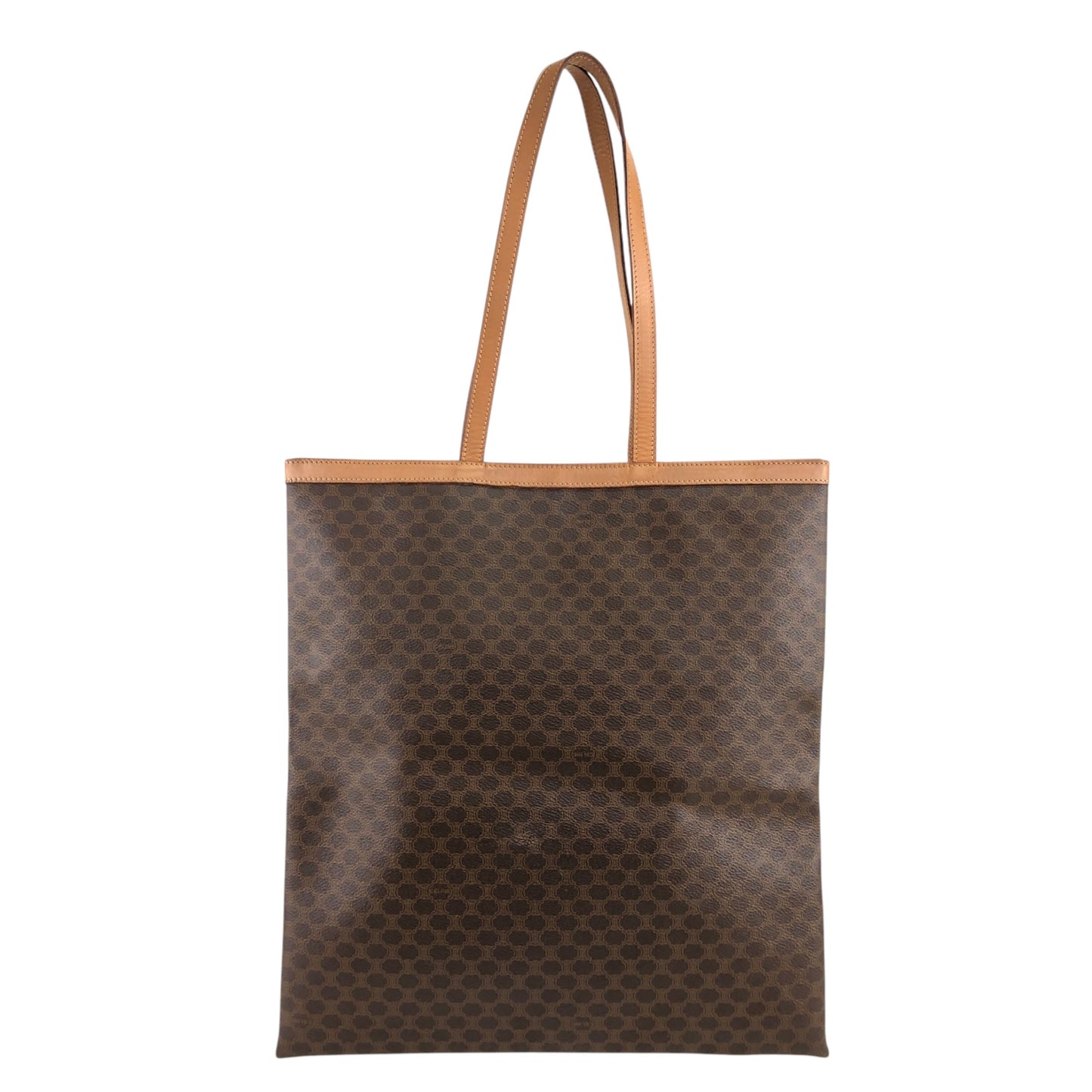 CELINE Macadam Blason Handbag Totebag Brown Vintage fpujkf
