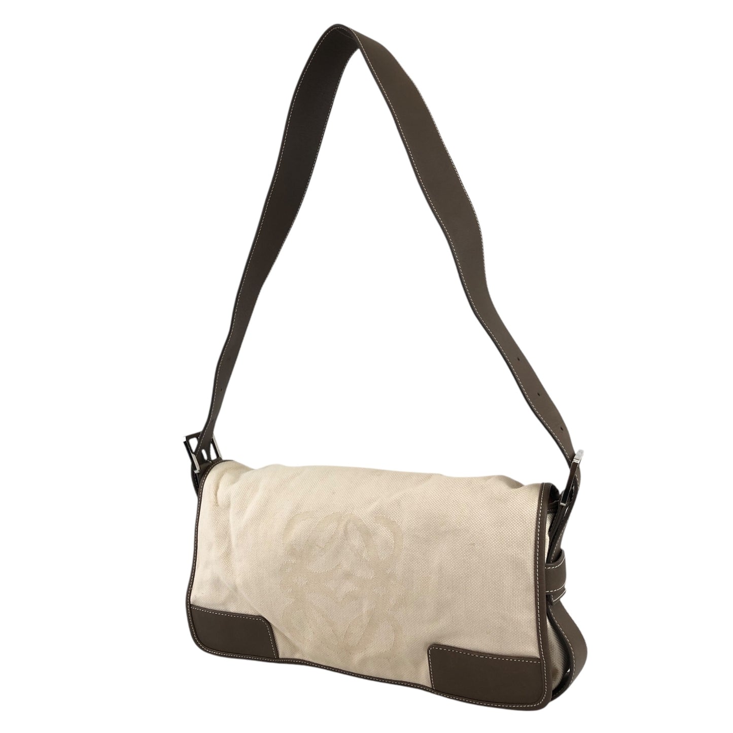 LOEWE Anagram Shoulder bag Beige Vintage u8w446