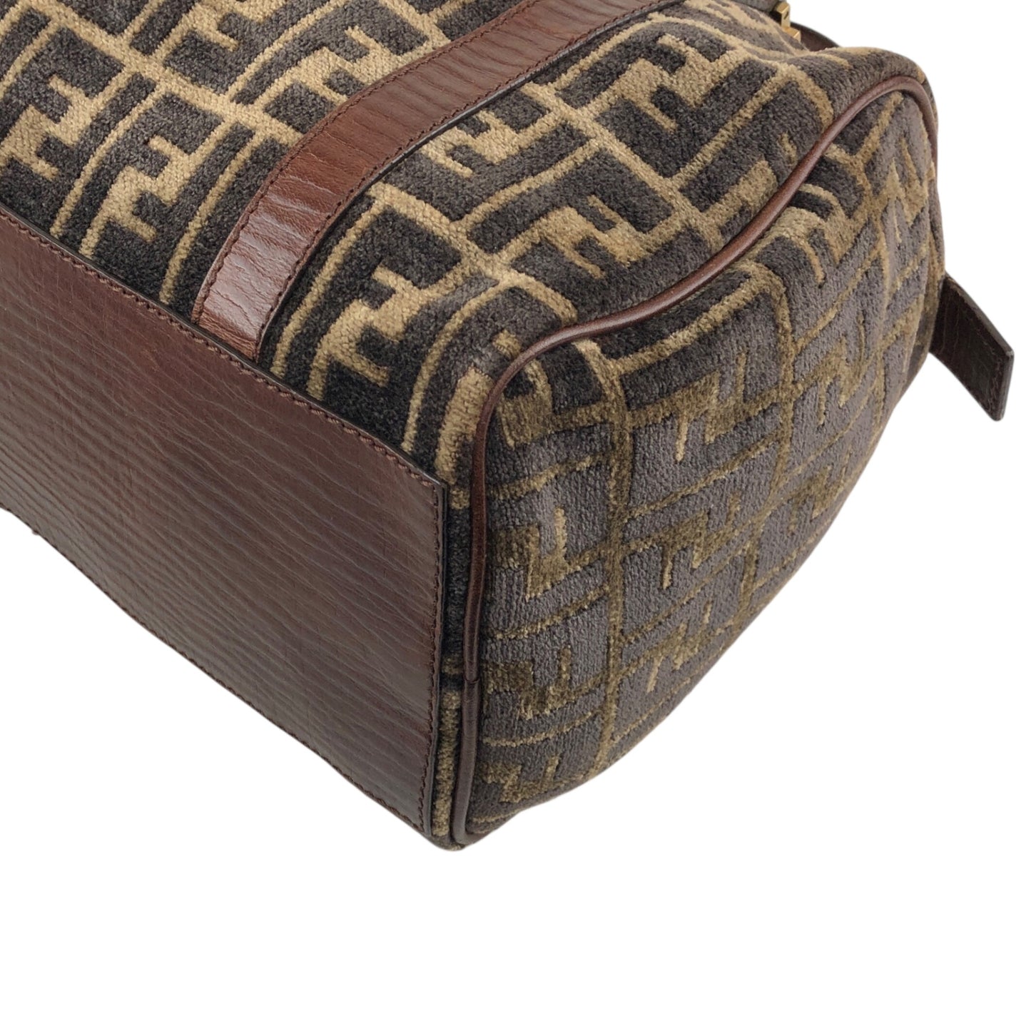 FENDI Zucca Small Boston bag Brown Vintage g7vd3e