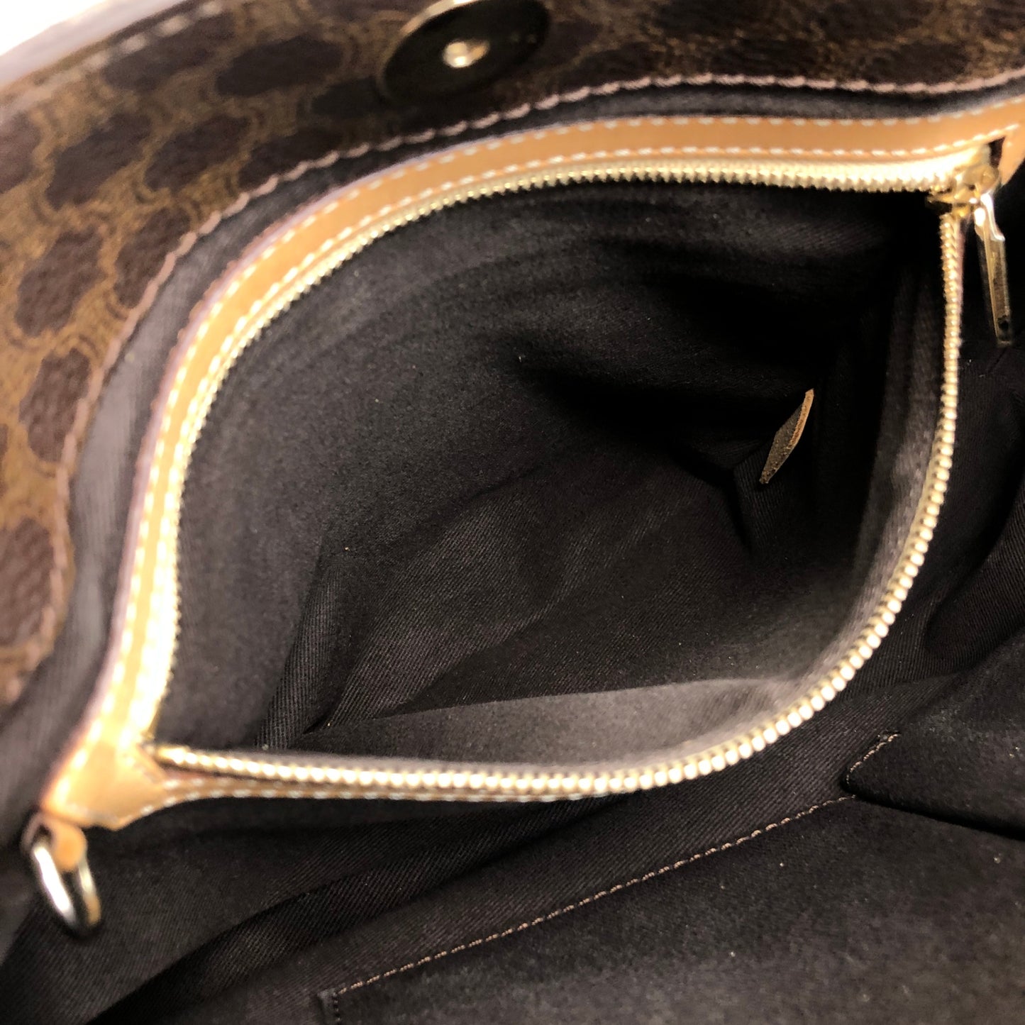 CELINE Macadam Shoulder bag Totebag Brown PP-SA-0097 Vintage br27j2