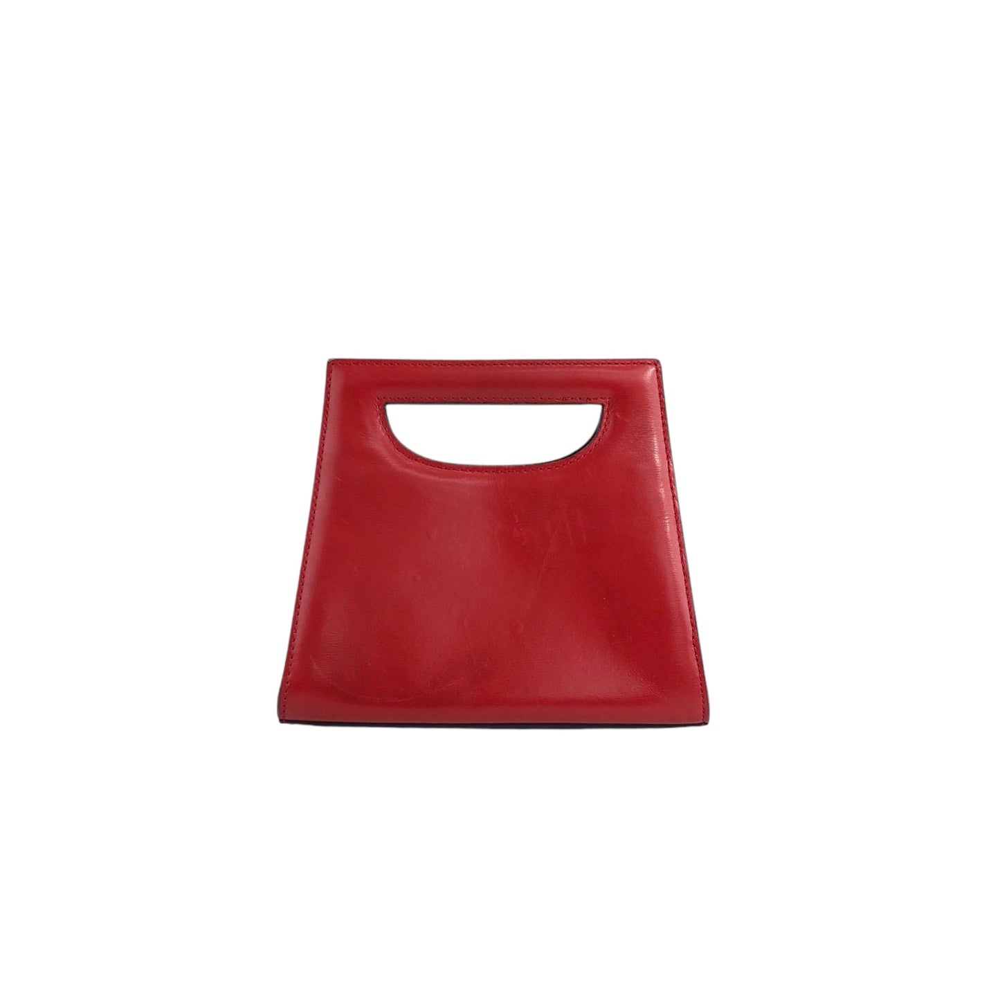 CELINE Two-way Handbag Shoulder bag Red Vintage 23vmug