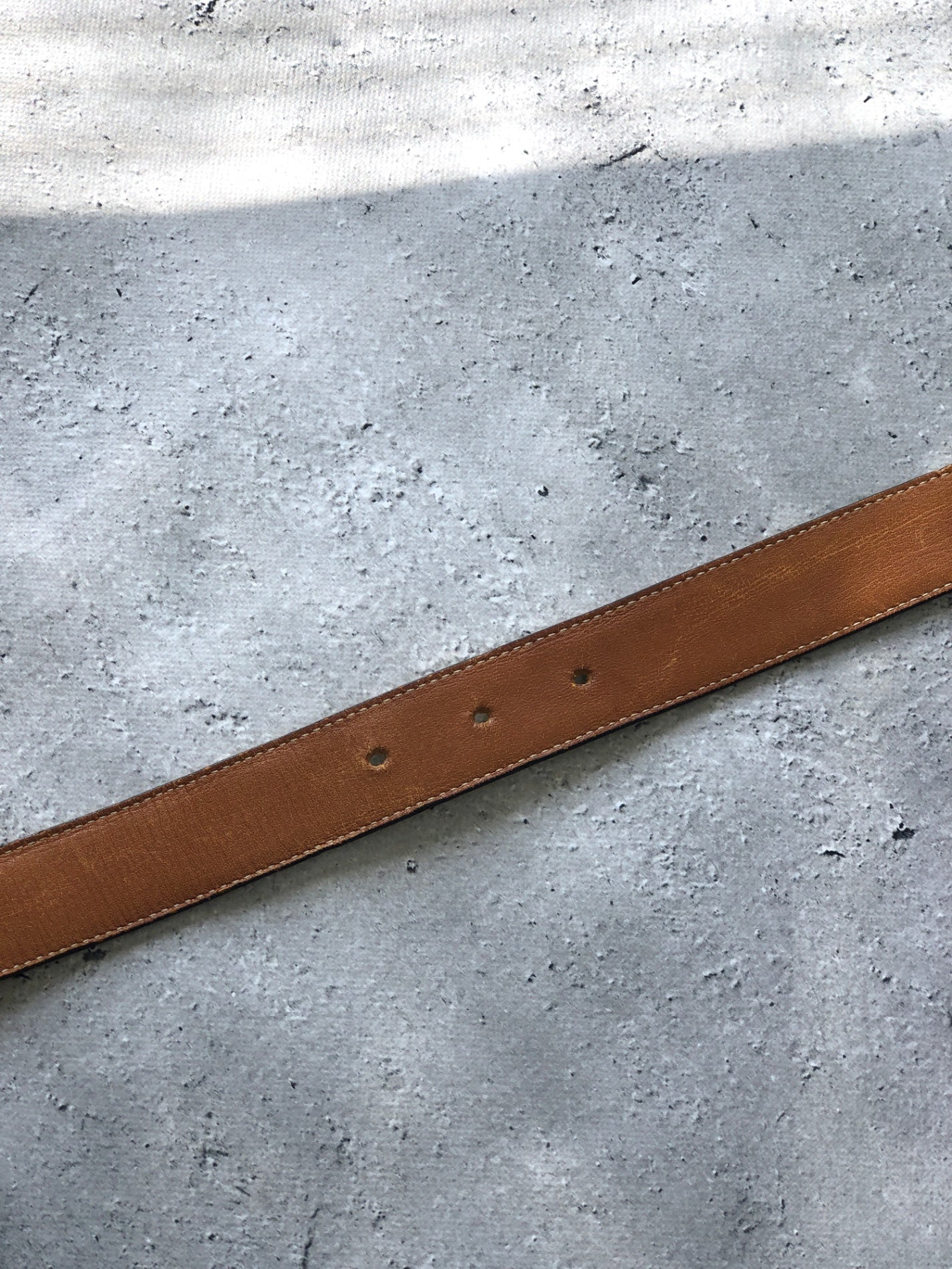 CELINE C 標誌皮革腰帶米色復古 v3ejh6