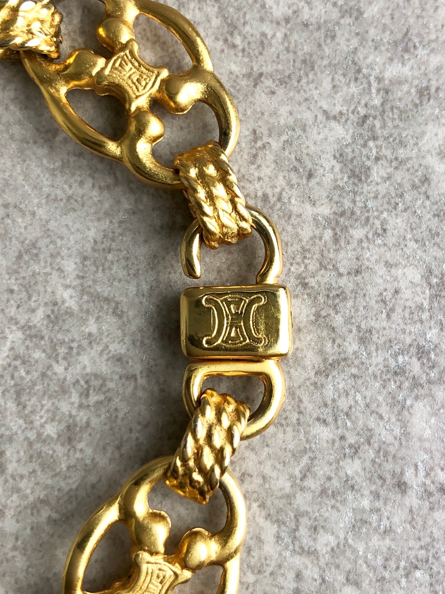 CELINE Blason 手鍊 金色復古 zp5bm5