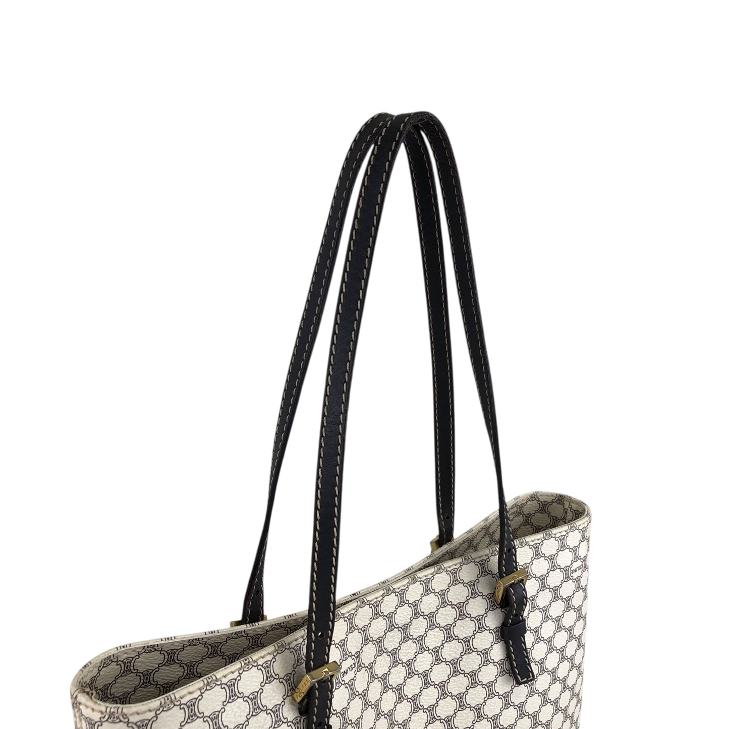 CELINE Macadam Totebag White Vintage 24apda