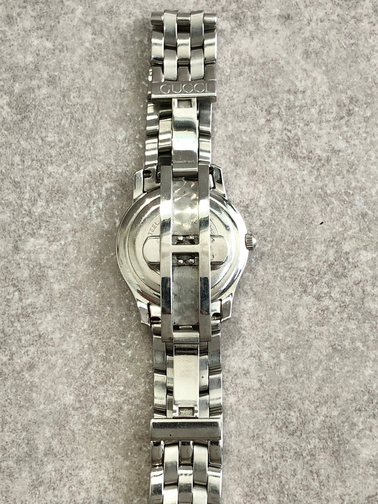 GUCCI Quartz Watch Silver 5500L Vintage 5aswfz