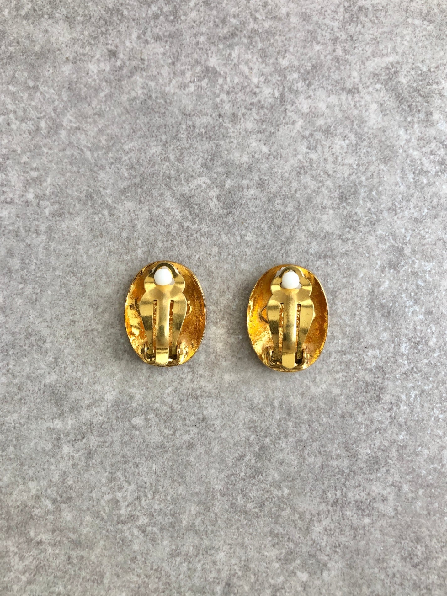 CHANEL Coco Mark Earrings Gold Vintage zss46g