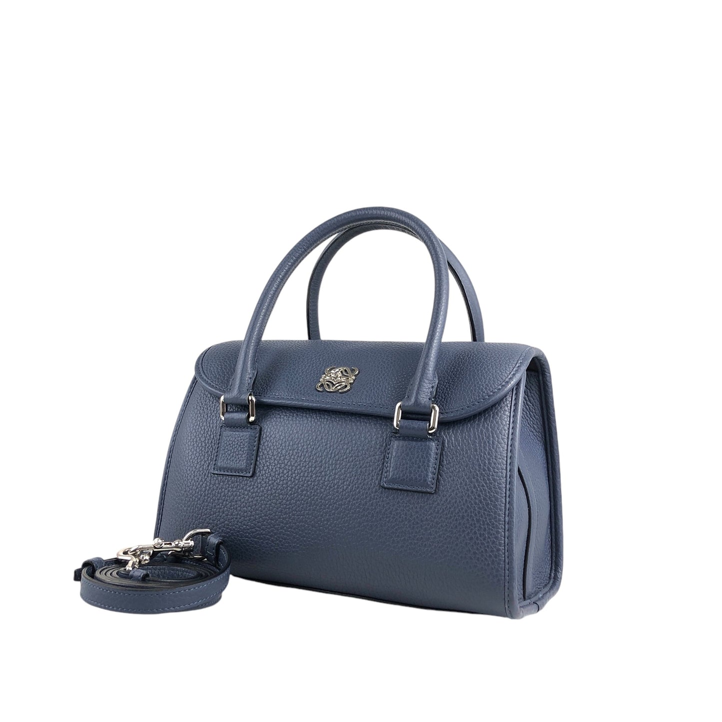 LOEWE Anagram Two-way Handbag Shoulder bag Blue Vintage bni3pa