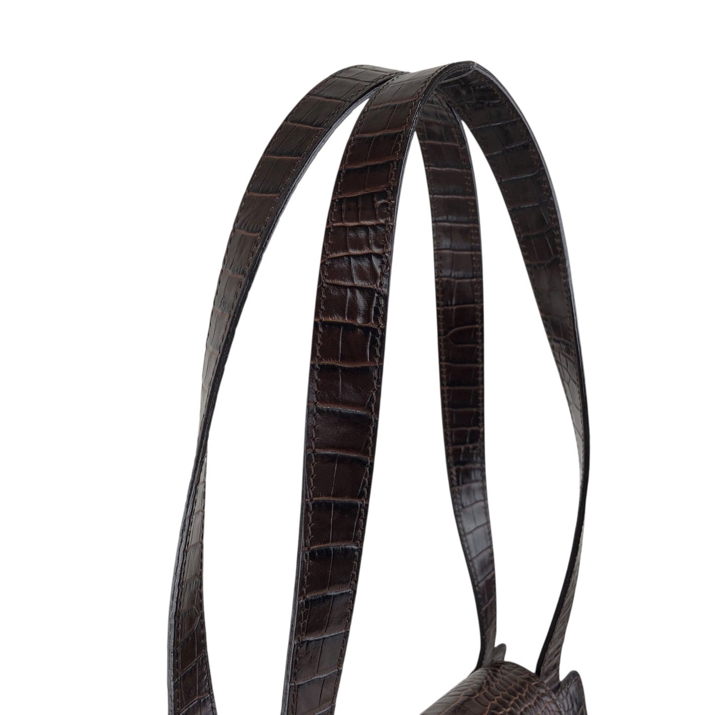 Yves Saint Laurent YSL Logo Handbag Brown Vintage 2xrtap