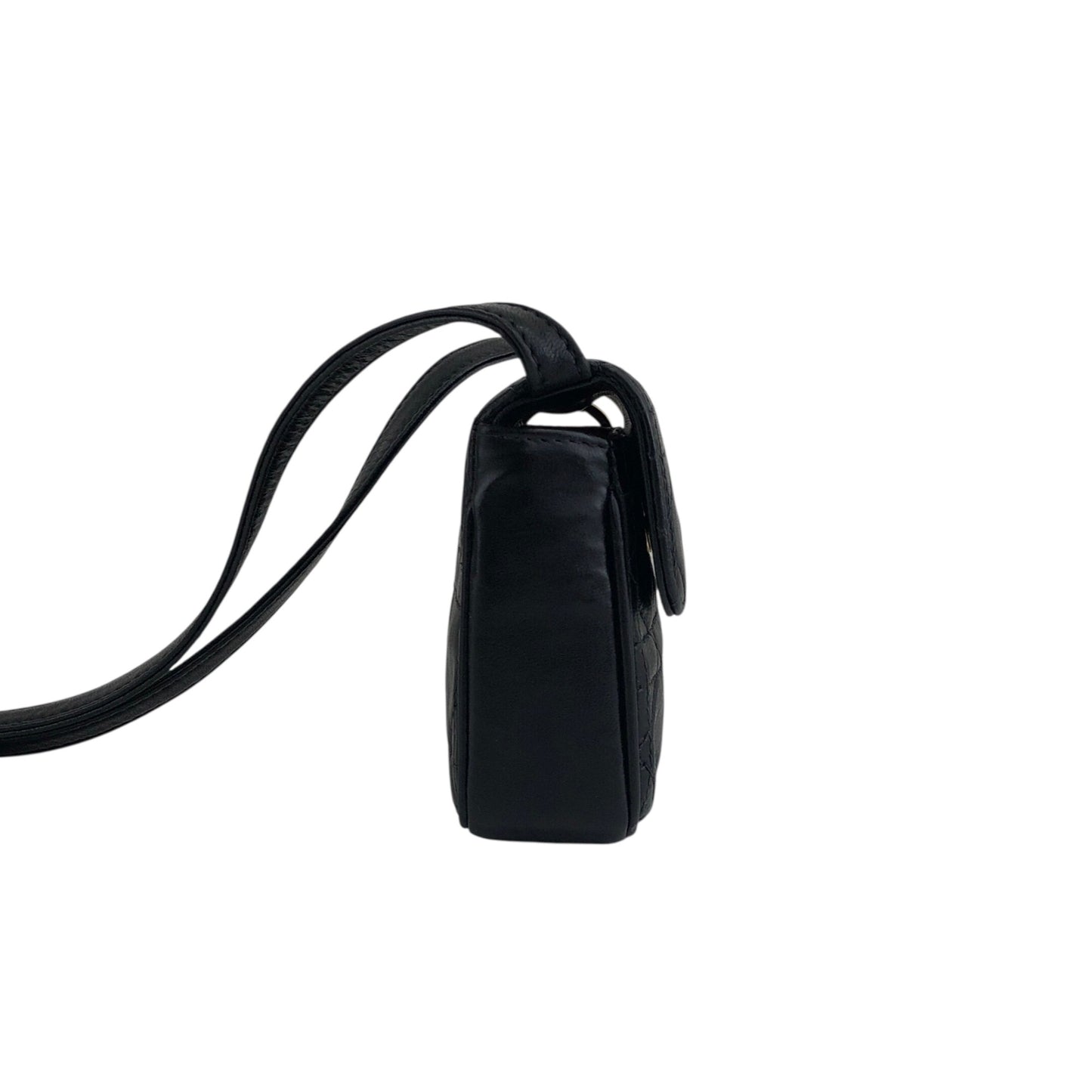 Christian Dior Lady Dior Cannage Small Shoulder bag Black Vintage mppar4