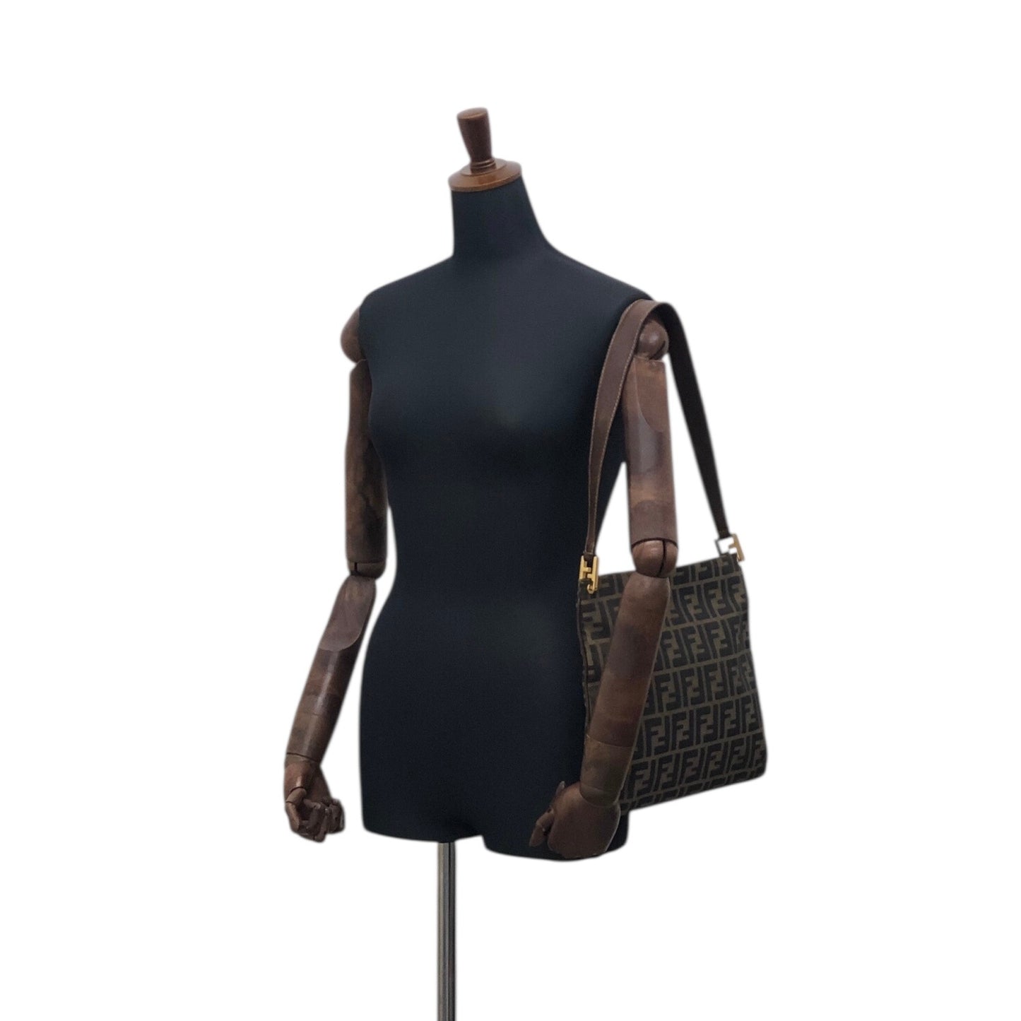FENDI Zucca Shoulder bag Brown Vintage si43ga