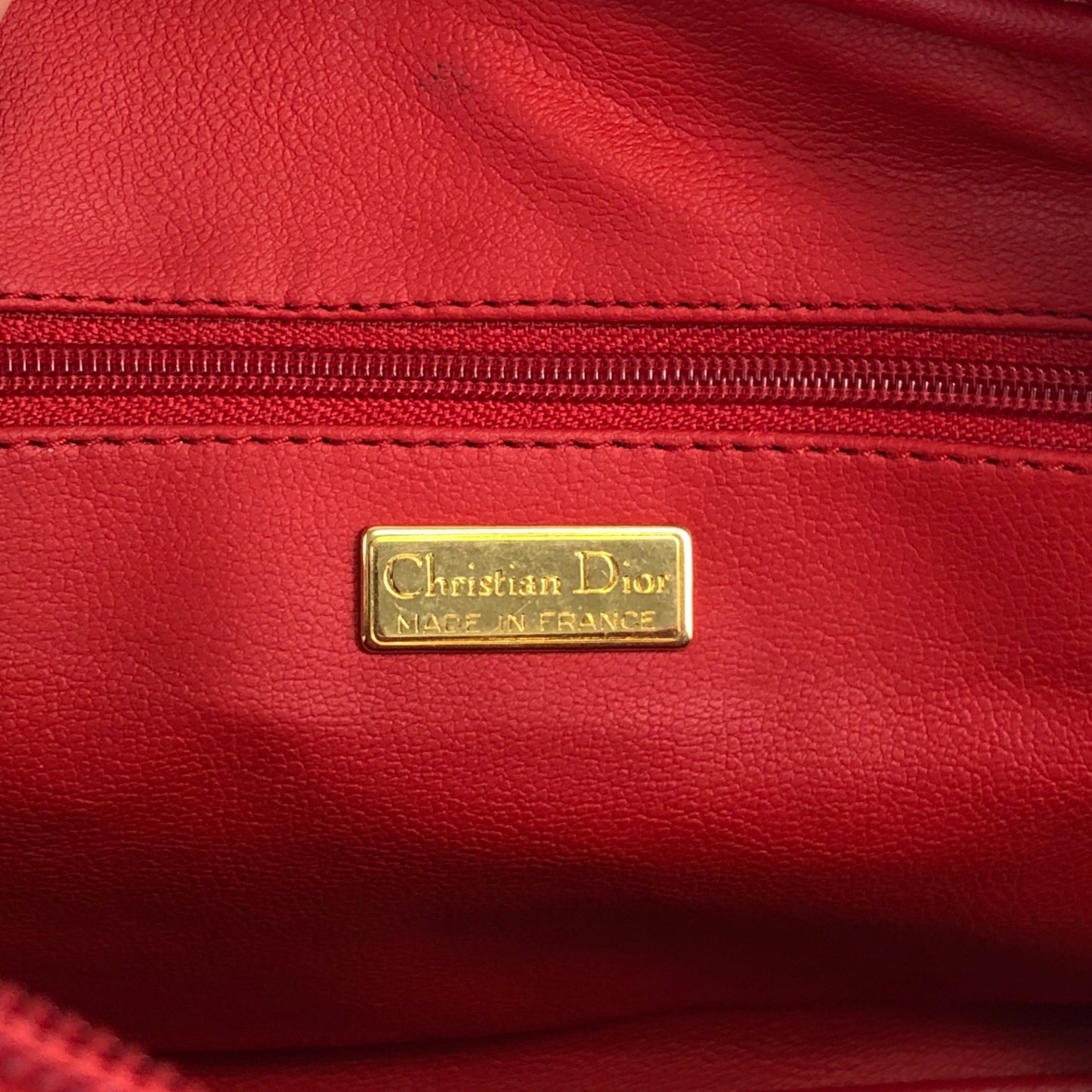 Christian Dior CD Logo 兩用手袋 單肩包 紅色 復古 spvfzk